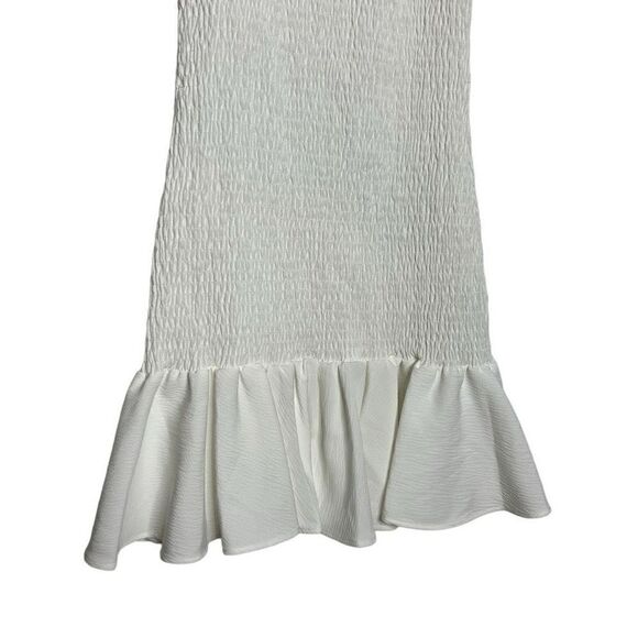 NEW C/MEO COLLECTIVE Expired Ruffle Mini Dress in Ivory Size Small - Picture 5 of 8